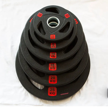 Unisex Rubber Barbell Plate Set 2.5-30kg Gym Weight Plate Set Hot Selling Standard Color Barbell Plates