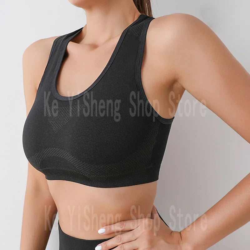 Yoga wear high-waisted shock-proof vest Tight sports underwear Bra underwear Fitness women's bra straps