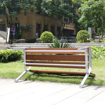 New Design !! Patio Outdoor Benches With Solid Wood Outdoor Park Benches For 2-3 Seats With Armrest Outside Bench For Street