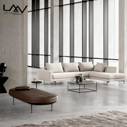 Bedroom Living Room Furniture Leisure Sofa Stool With Side Table Modern Leather Metal Legs Bed End Stool Upholstered Bench