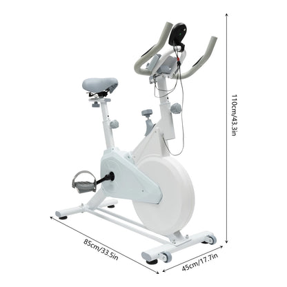 Exercise Bike, Indoor Cycling Bike Stationary, Cycle Bike with Comfortable Seat Cushion, Digital Display with Pulse