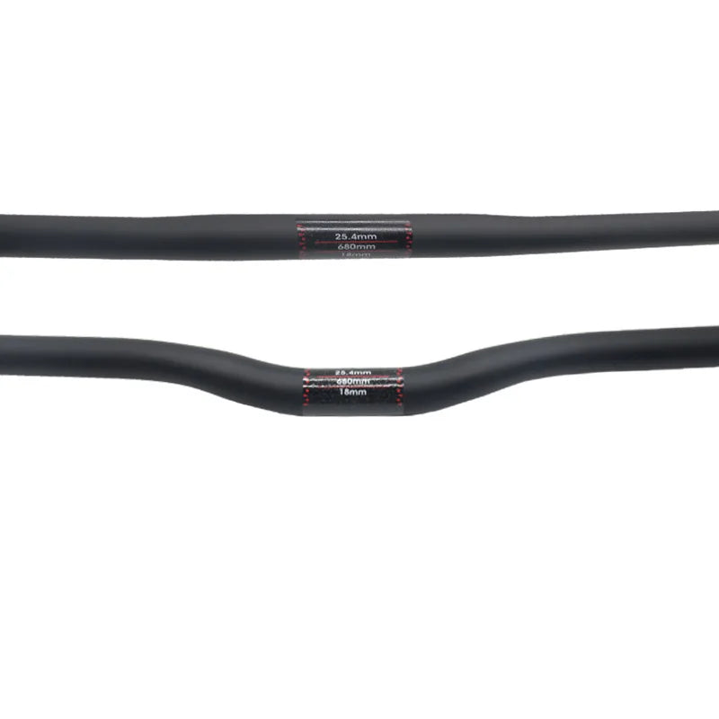 25.4 Full Carbon Handlebar Folding Bike Horizontal Handle Bar 400-700MM One-Shaped Ultralight Bicycle Straight Handlebar