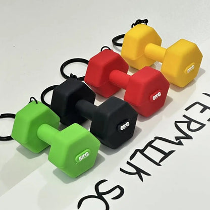 Simulation Dumbbells Keyring Kettlebells Water Cups Cool Creative Bag Charm Fitness Series Pendant Car Key Ornament
