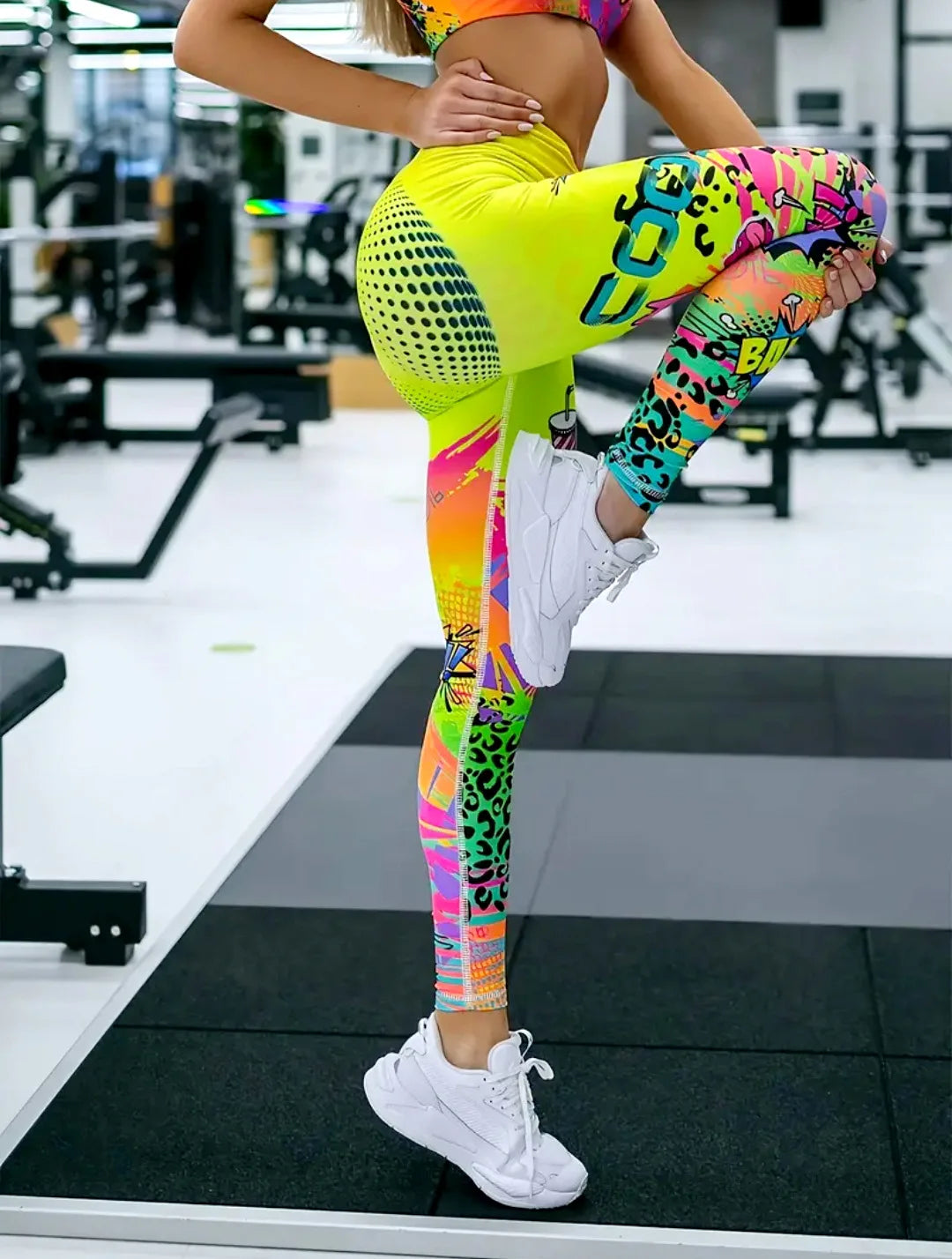 Fashion Printed High Elastic Yoga Pants Hip Lifting Outdoor Sports Fitness Running Cycling Clothing Work Out Seamless Leggings