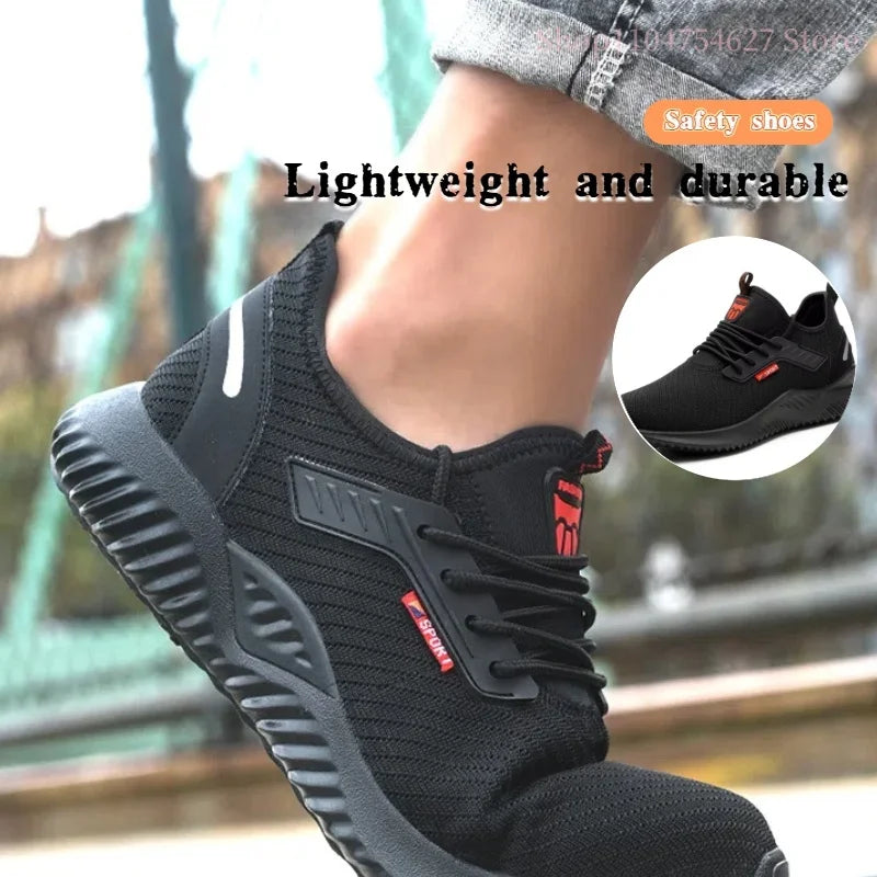 Work sports shoes Steel toe shoes Men's safety shoes Puncture-proof work shoes Boots Fashion durable shoes Safety protective sho