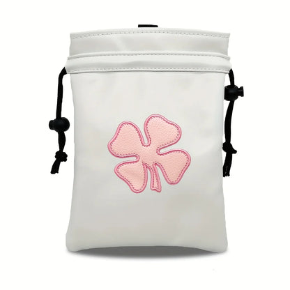 Golf valuable item bag, sealed with a drawstring. This portable packaging bag is perfect for holding golf balls and is an access