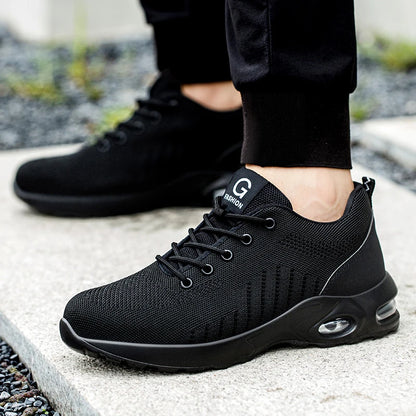 Safety shoes for men and women, breathable work sports shoes, steel toe shoes, puncture resistant safety protection shoes