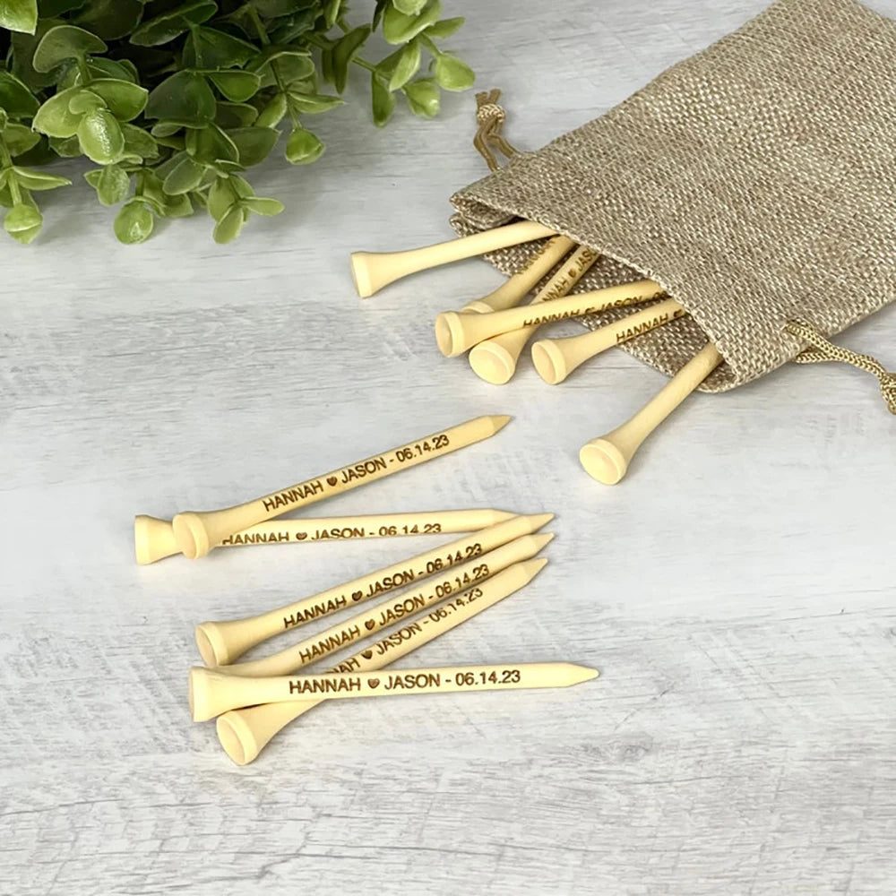 Custom wooden Golf Tees For Wedding Favor Personalized Wedding Gift Engraved Golf Tees  Present Special Gift for Golfer