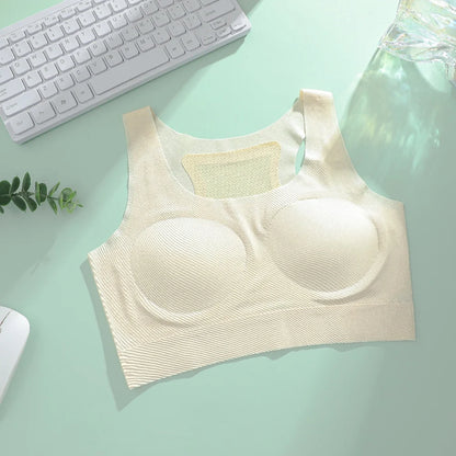 One-Piece Ultra Thin Breathable Bras for Women Ice Silk Seamless Sports Bras Female Wireless Padded Lift Pull Tank Tops Lingerie