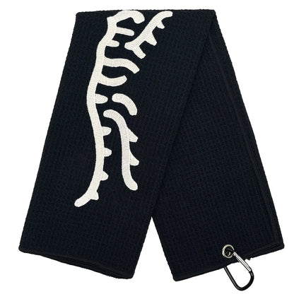 1pc Tiger Embroidered Golf Towel, Microfiber, Waffle Texture, Soft Material, with Carabiner, for Golf Bags and Accessories