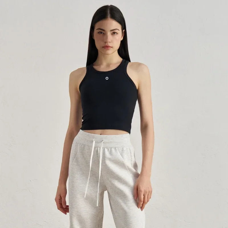 Yoga Vest Women Clothes Soft Breathable Pure Cotton Motion Fitness Womens Tops Solid Color Light Thin Wearing Outside Halter Top