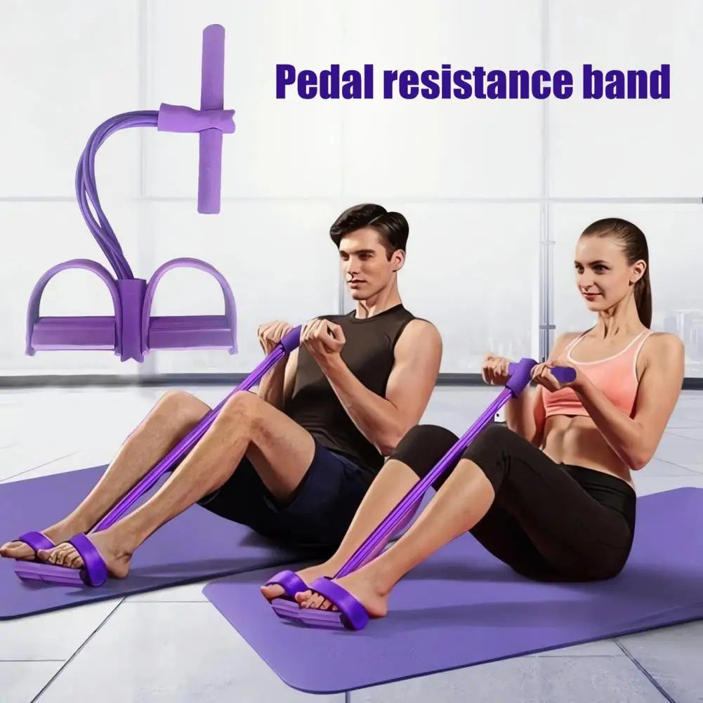 4/6-Tube Pedal Puller Resistance Band Elastic Yoga Sit-up Pull Rope  Pedal Tensioner Exerciser Full Body Workout Fitness Band