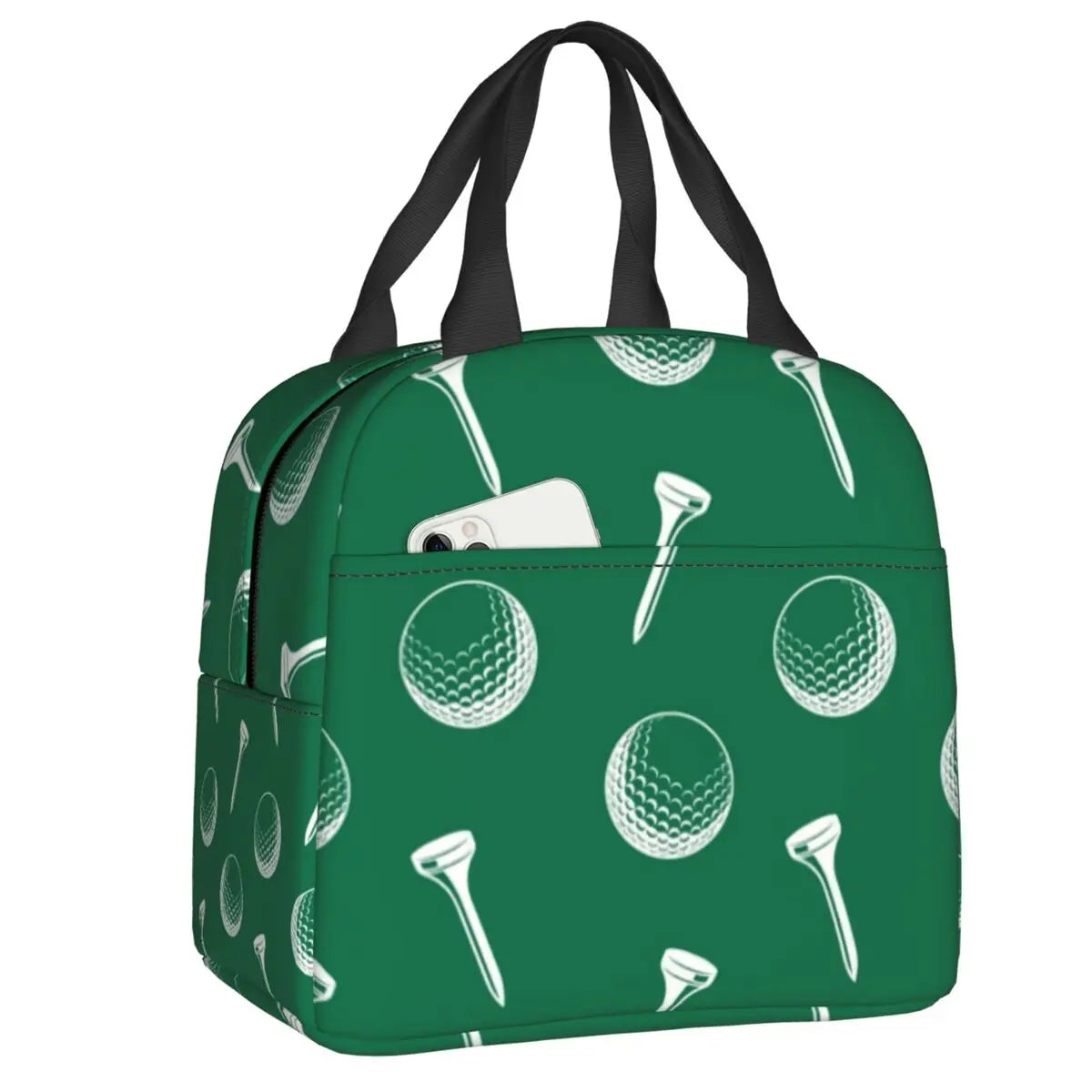 Golf Ball Sports Insulated Lunch Bags for Outdoor Picnic Golfer Lover Resuable Cooler Thermal Bento Box Women Kids Thermal Bags
