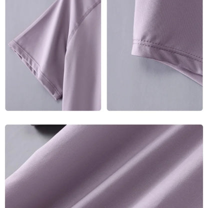 DRUR Yoga Tops Sportswear Woman Gym Shirts Breathable Quick Dry Short Sleeve Workout T Shirt Jogger Running T Shirt Yogawear New