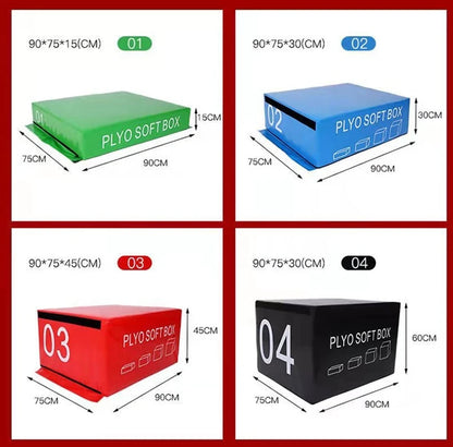 Custom Wholesale Gym Equipment Professional Plyo Soft Boxes Custom Fitness Adjustable Height Step Trainer Plyometric Jump Box