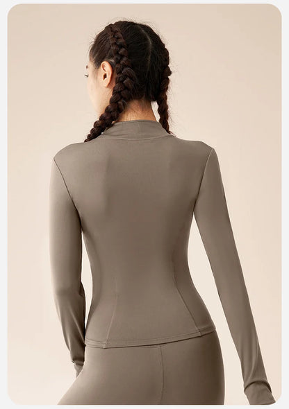 Tight Yoga Clothing Slimming Yoga Sports Jacket Jackets for Women Fit Coat Women Women Jacket Zippers Casual Wear Long Sleeve