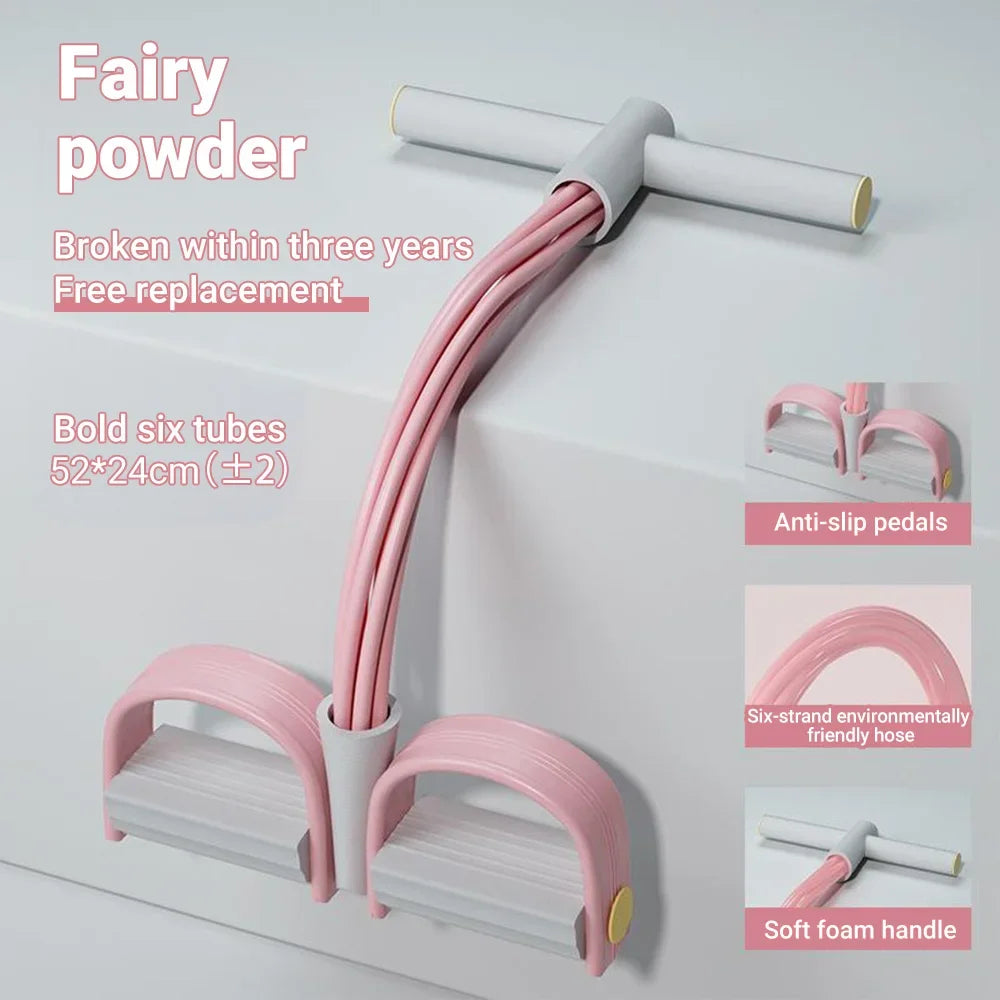 6-Tube Resistance Bands Yoga Pedal Puller