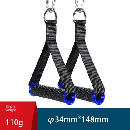 1 Pair of Multifunction Fitness Resistance Bands Handles Anti-slip Wear Resistant Nylon Webbing Grip Puller Handle TPR Strong