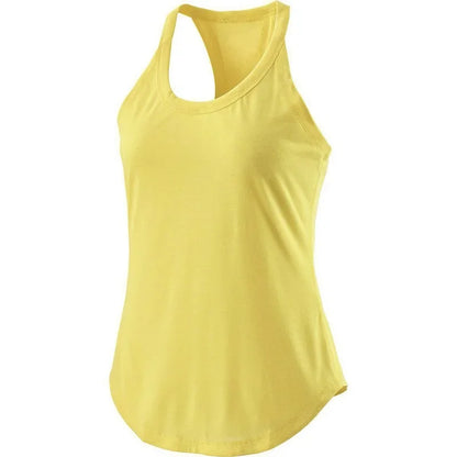 Women Gym Yoga Vest Athletic Fitness Sports Tank Tops Quick Dry Running Blouse Workout Tops Sleeveless Back Yoga Shirts Gym Top