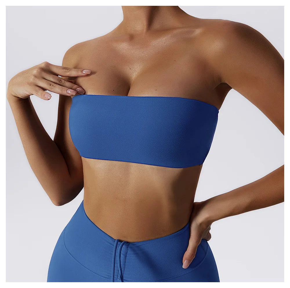 Sports Bras For Women Strapless Bra Padded Top Stretchy Fitness Yoga Tops Bra Sportwear Exercise Clothes Sports Underwear