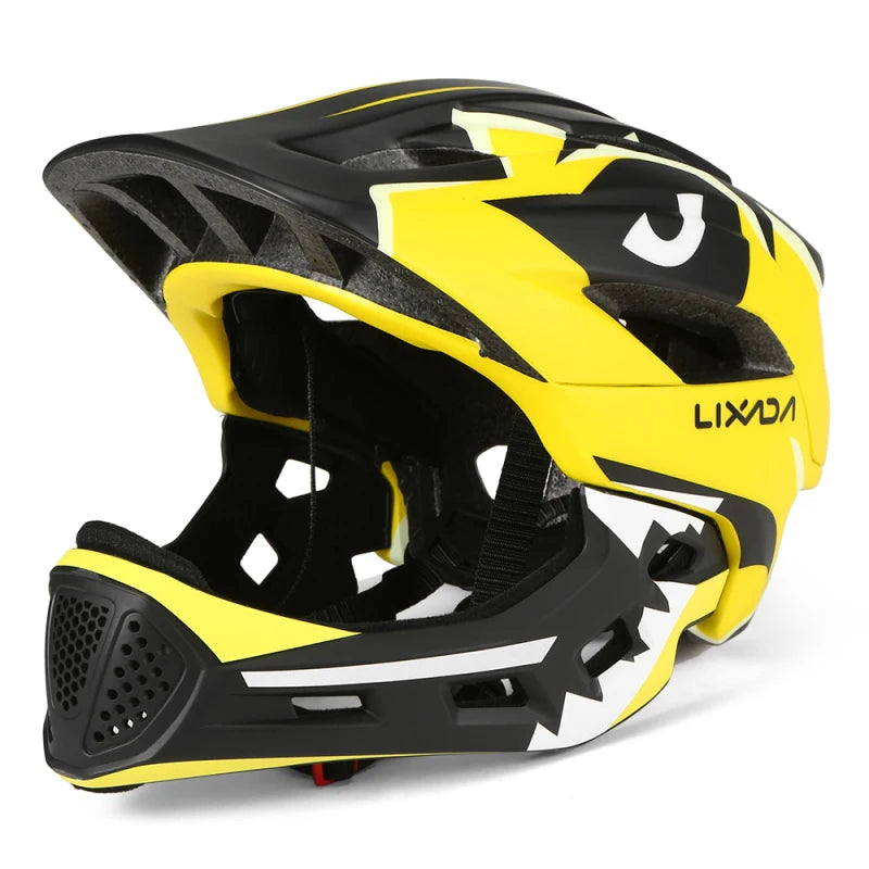 Kids Detachable Full Face Bike Helmet Ultralight Cycling Sports Safety Helmet for Skateboard Scooter Roller Skating