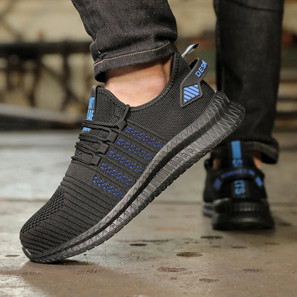 Men's work safety shoes are anti smashing, anti piercing, anti slip, wear-resistant, and outdoor fashionable sports shoes