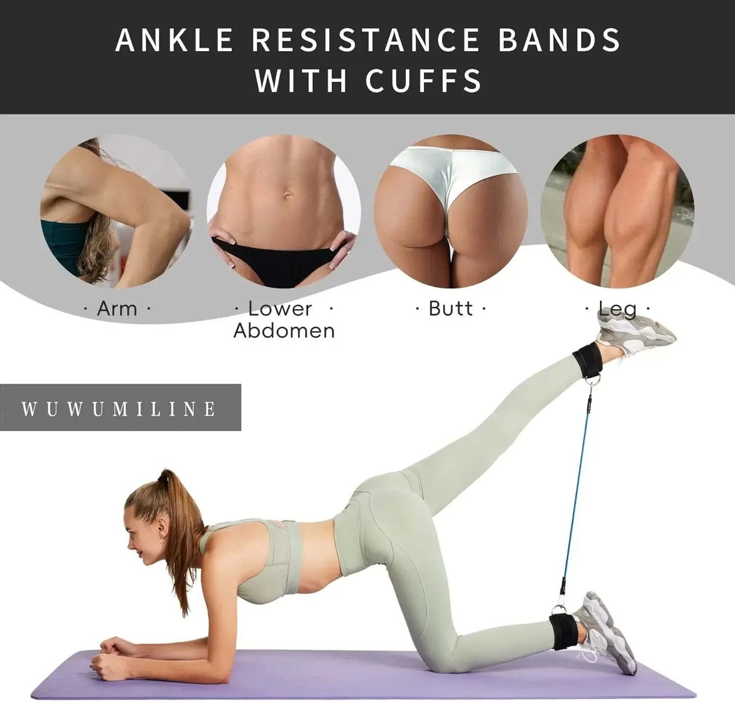 Resistance Bands With Ankle Straps Fitness Workout Training Resistance Bands Home Yoga Stretch Elastic Pilates Gym Equipment