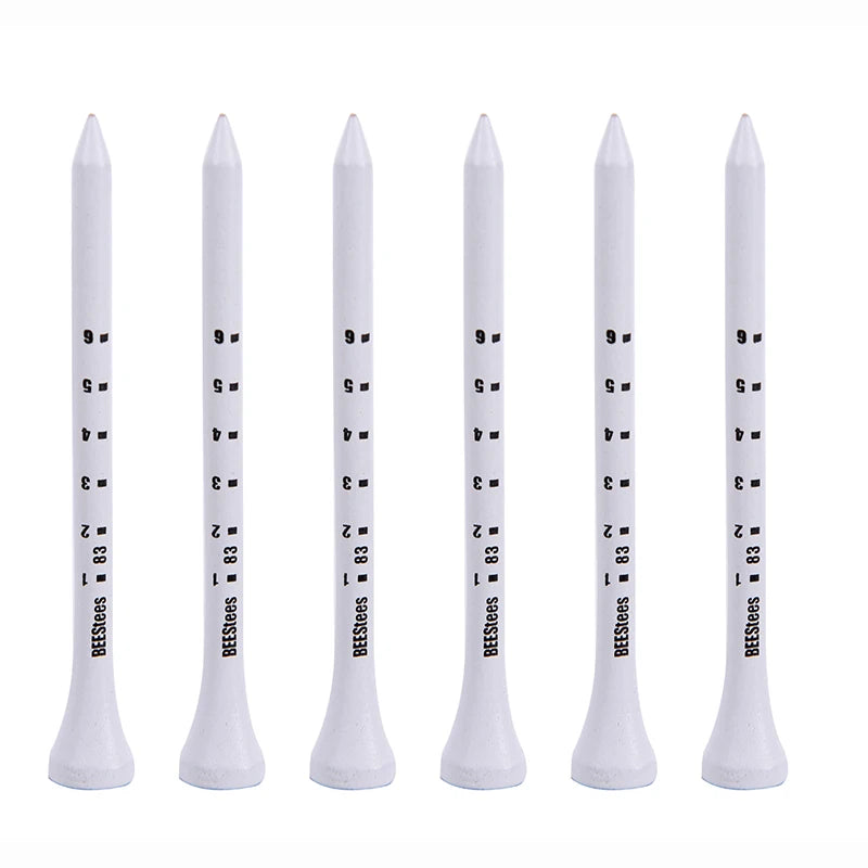 50PCS Professional Golf Tees 83mm White Golf Wood Tee Scale Golf Tees