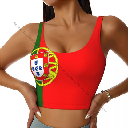 Sports Bra Women Running Yoga Clothes Vest Flag Of Portugal Gathering Fitness Vest