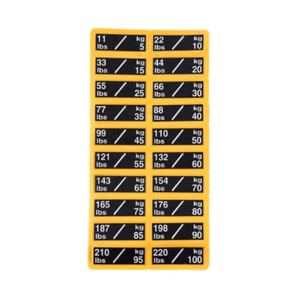 Weight Stack Labels Weight Identification Classification for Gym Equipment Sporting Goods Strength Training Machine Attachments