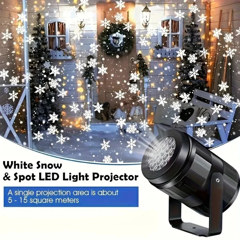 Easy Install Christmas Projector Light USB Powered Snowflake Halloween Decor for Indoor Outdoor Holiday Party Eco Friendly