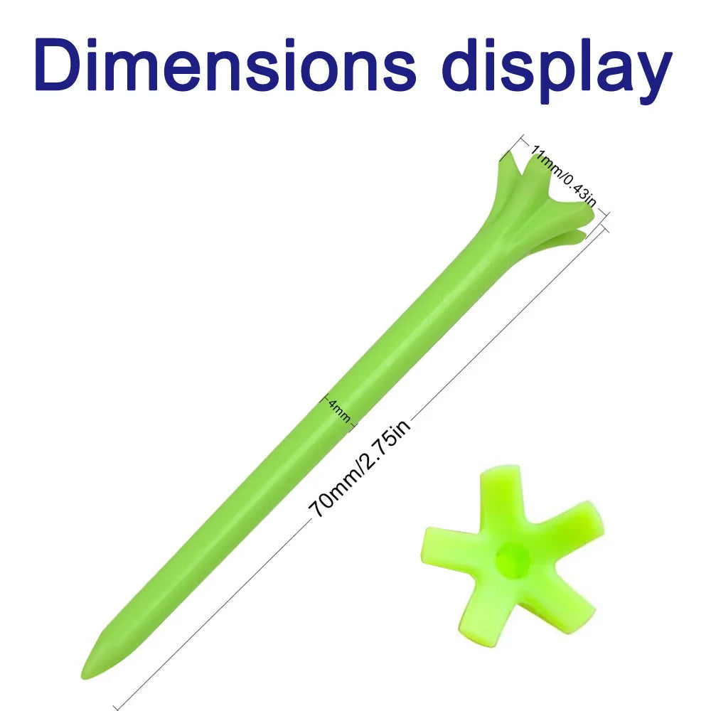 40 Pack Plastic Golf Tee Set 2-3/4'' Unbreakable Golf Tees Improved Durability Reduced Friction and Increased Drive Distance