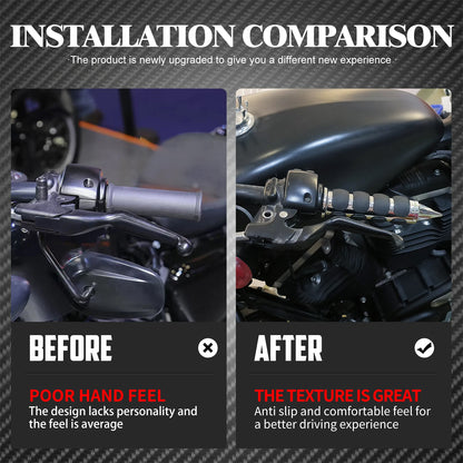 Motorcycle Hand Grips 1" 25mm Handlebar Handle Bar Universal For Harley Sportster XL1200 Touring Street Glide FLHR Dyna FXDL FLS