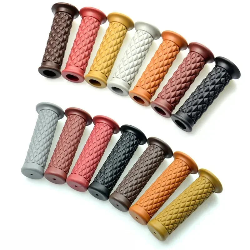 Universal 7/8" 22mm 24mm Retro Motorcycle Hand Grips Non-slip Rubber Handlebar Grips for Moto Scooter Motocross Motorbike Grips