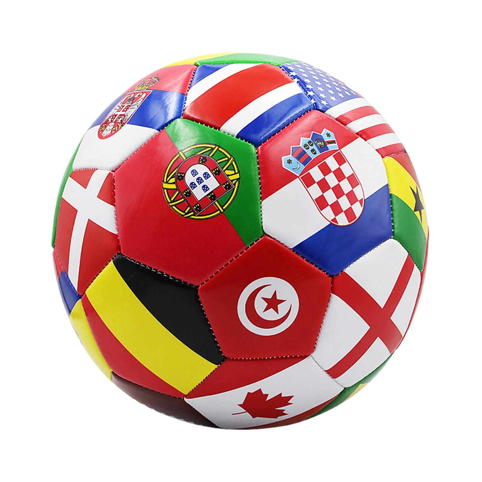 Professional Football Soccer Ball Size 5 Red Green Goal Team Match Training Balls for Outdoor & Indoor Match or Game
