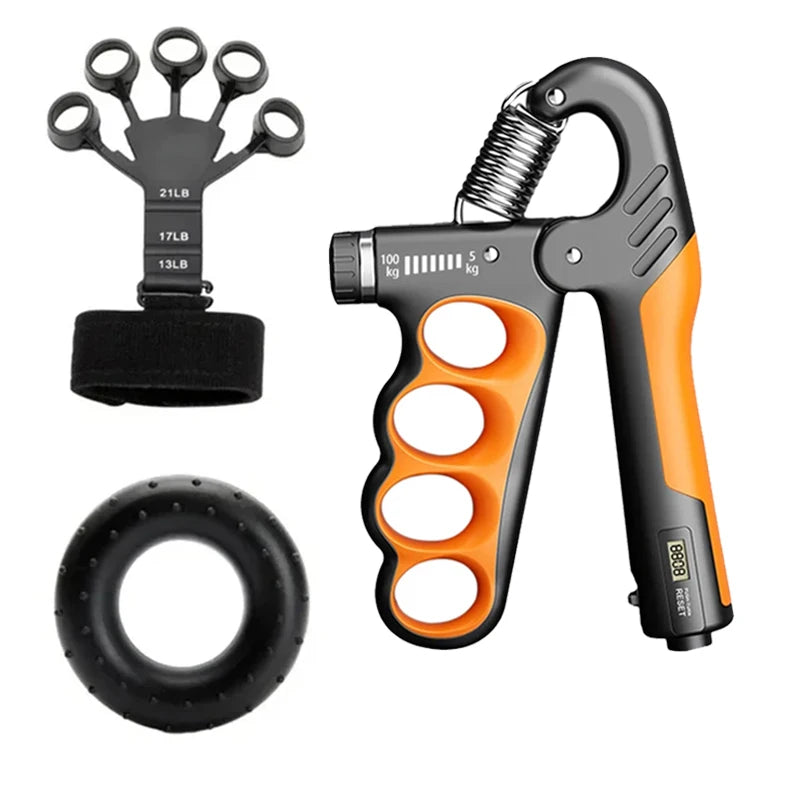 Electronic Counting Hand Grips Strengthener Arm Spring Finger Massager Expander Hand Exercise Gym Fitness Training Wrist Gripper