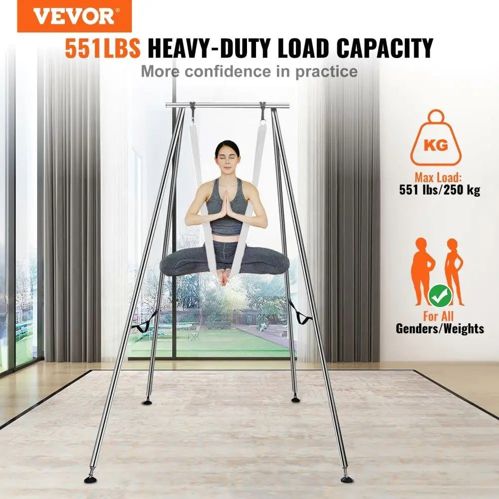 9.67ft Aerial Yoga Frame with Hammock – Indoor Swing Stand