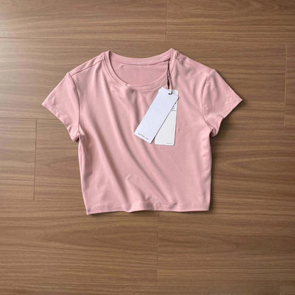 High Version Sports Training Fitness Yoga Clothes Short-sleeved Blouse T-shirt Summer Women's Short Half-sleeved Open-button Top