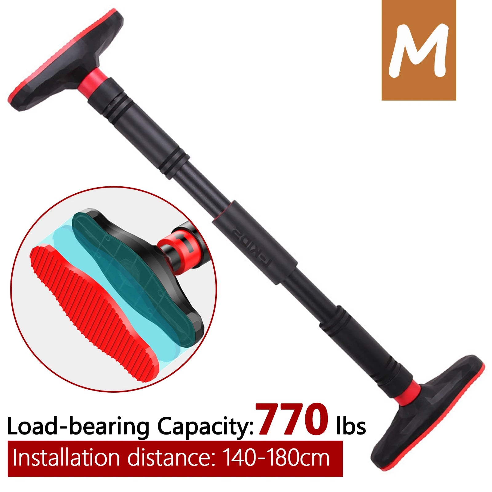 Pull Up Bar Doorway - Adjustable Chin Up Bar for Home Gym, Door Horizontal Trainer for Sport Fitness and Strength Training