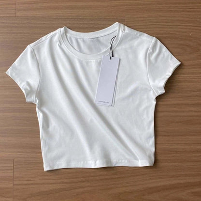 High Version Sports Training Fitness Yoga Clothes Short-sleeved Blouse T-shirt Summer Women's Short Half-sleeved Open-button Top