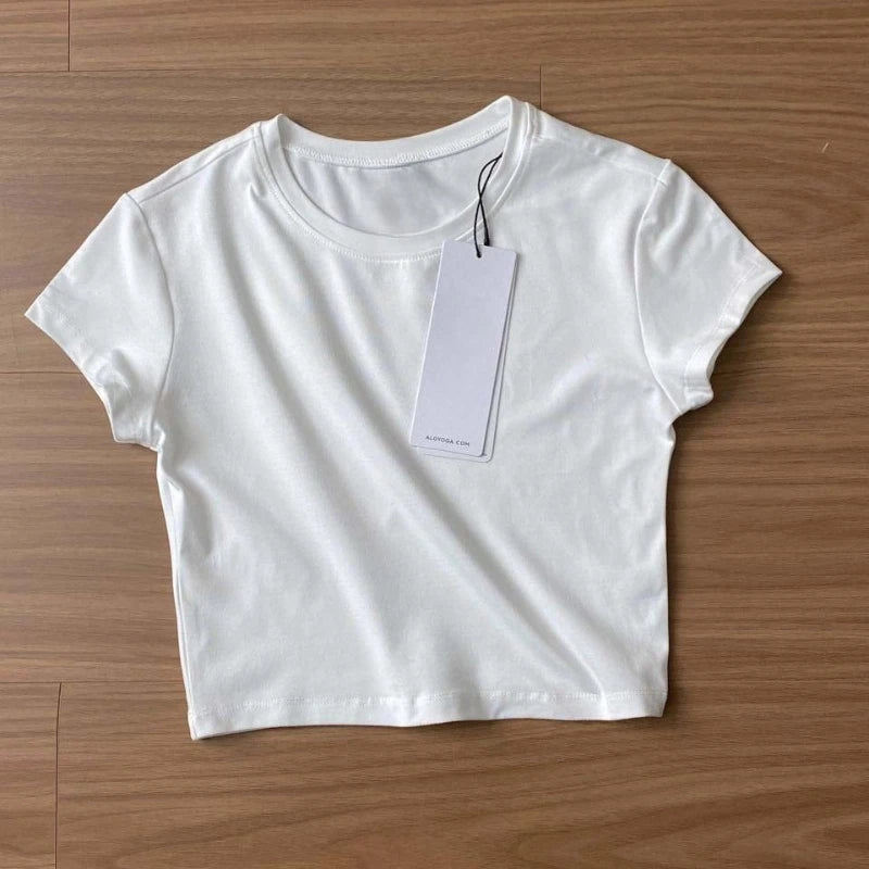 High Version Sports Training Fitness Yoga Clothes Short-sleeved Blouse T-shirt Summer Women's Short Half-sleeved Open-button Top