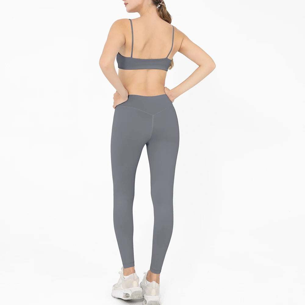 2 Pieces Yoga Set Women Gym Tracksuit Sport Bras Fitness Leggings Outfits Workout Suits Ladies Training Clothes Sets Sportwear