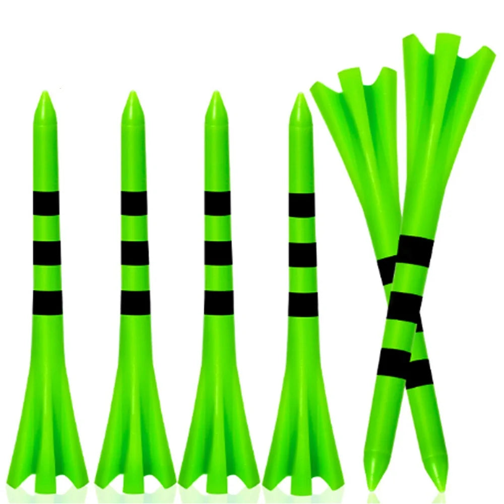 Professional 50 Pack Plastic Golf Tees  3-1/4"(83mm)  4-Prongs Head Design to Reduce Friction & Side Spin