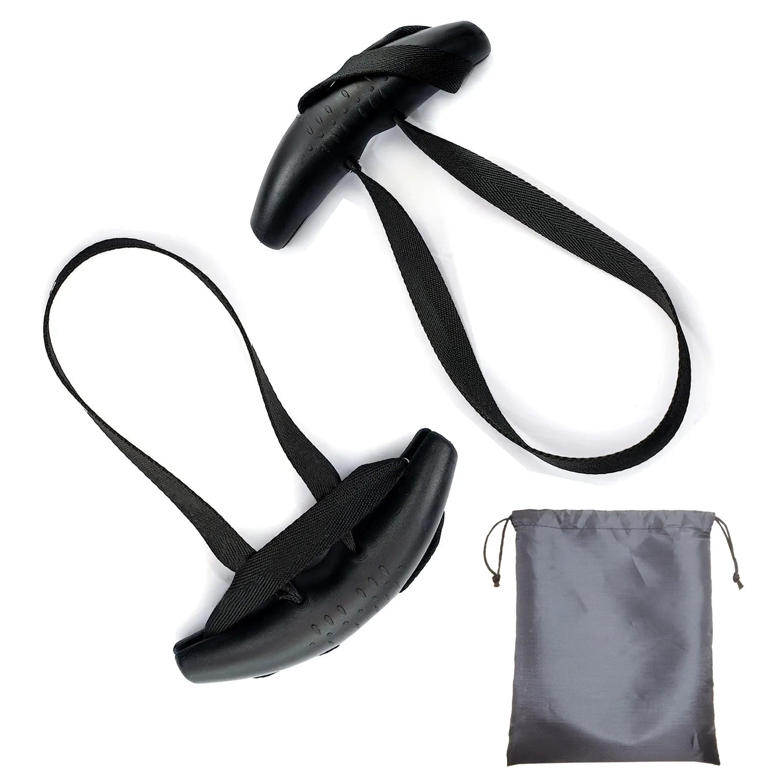 1pair Gym Pull Up Handles Rubber Grip Heavy Duty Cable Machine Handles Weight-lifting Gym Equipment