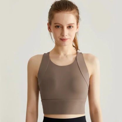 Sports Bra for Women Shockproof and Anti Sagging Running Yoga Suit One-piece Back Vest Fitness Bra