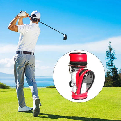 Portable Small Golf Ball Bag Carrier Tee Holder Storage Case Pouch with 3 Balls and 3 Tees Set for Training Practice Accessories