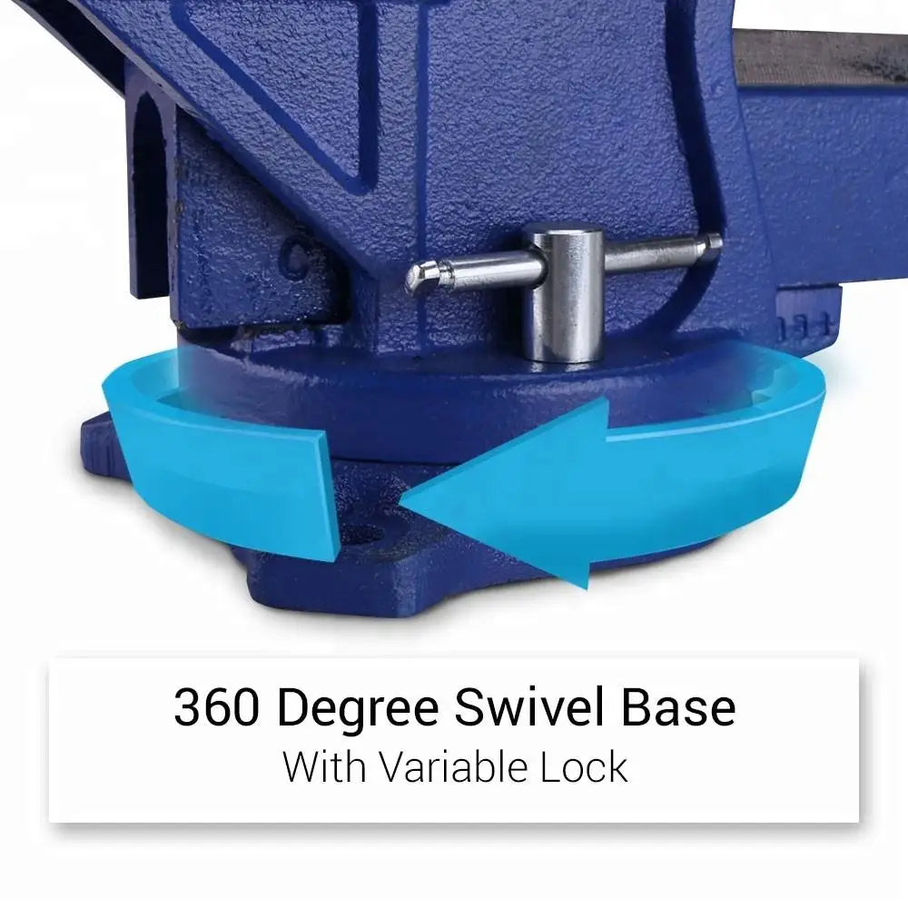 Work Bench,3/4/5/6/8/10 Inch Various Types of Multipurpose Cast Iron Bench Vises With Rotating Base,Small Bench Clamp