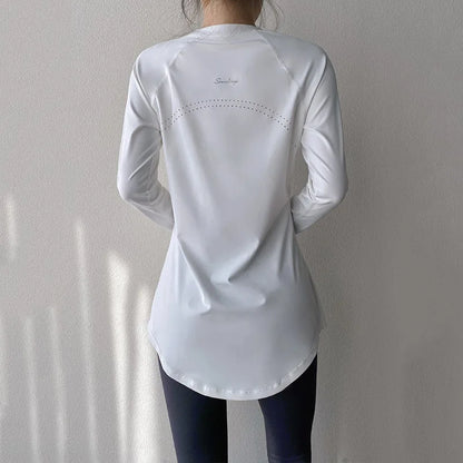Long Sleeve Yoga Clothes Women 2024 Sportswear Woman Gym Running Blouses Shirts Sports Tops Fitness T-shirt Gym Clothing Workout