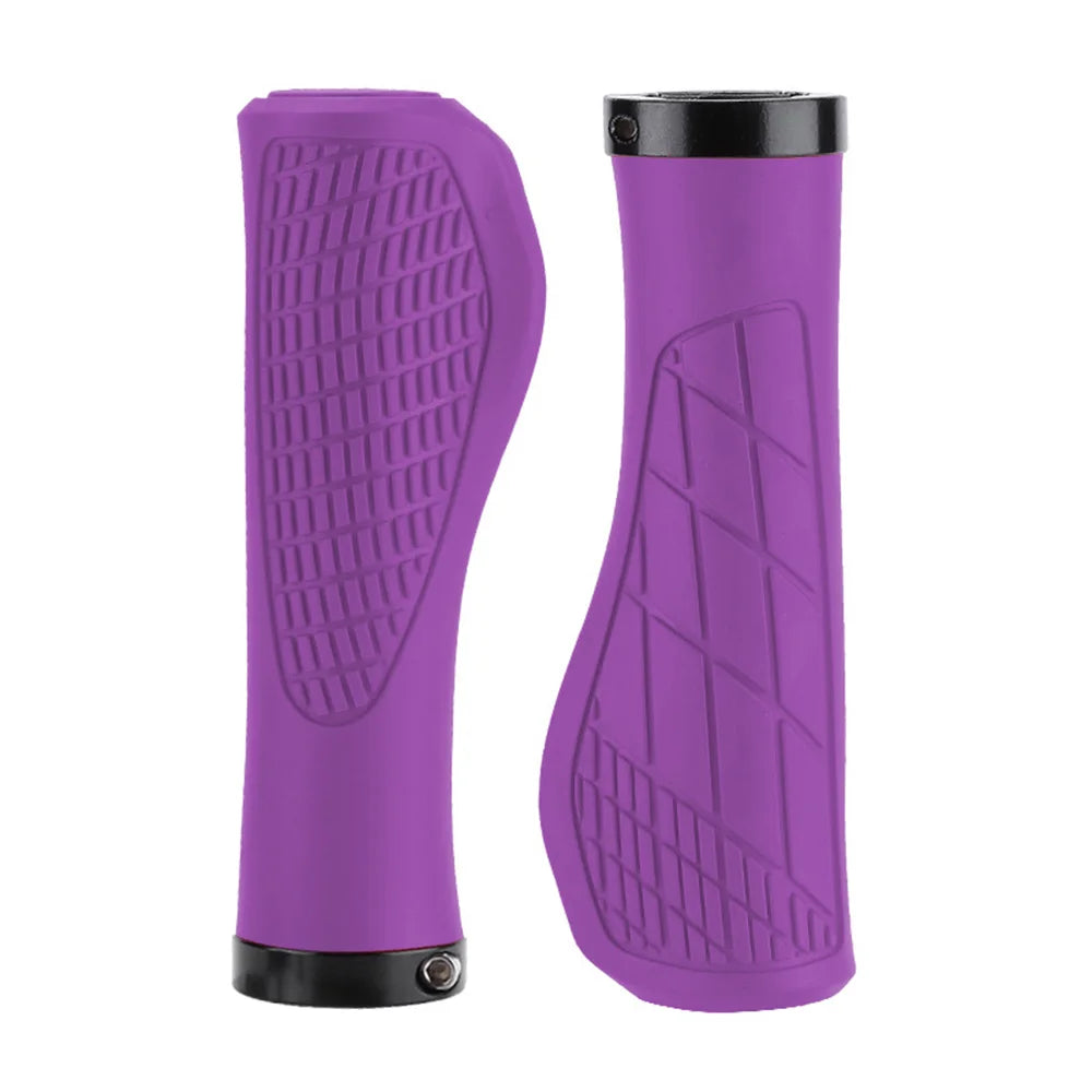 1Pair MTB Bicycle Grips Shockproof Bike Handlebar Cover Anti-Slip Lockable Grips Ergonomic Cycling Rubber Ball Handle Grips