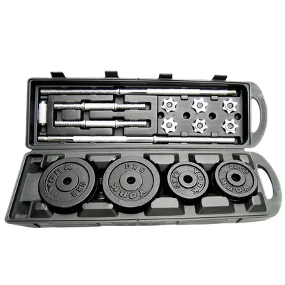 High Quality Cast Iron Adjustable Sports Gym Equipment 15kg 30kg 50kg Fitness Dumbbell and Barbell Set for Training